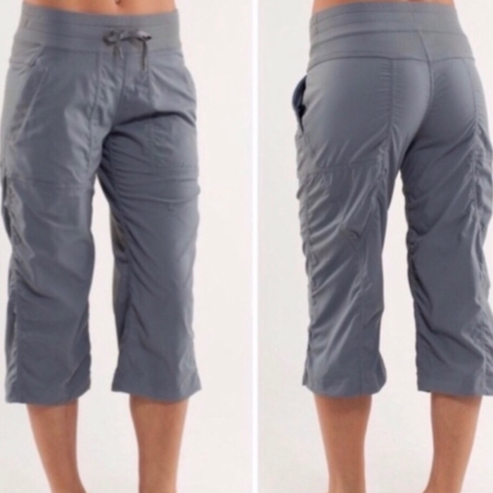 Grey Lululemon Studio Crop
